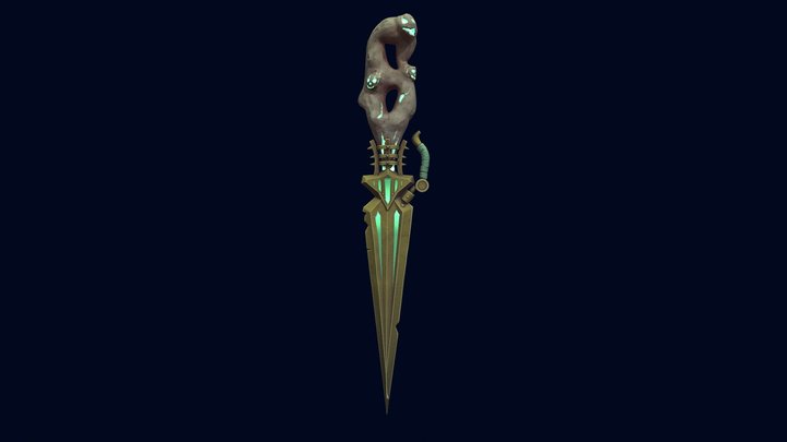 Stylized ChemTech Sword 3D Model