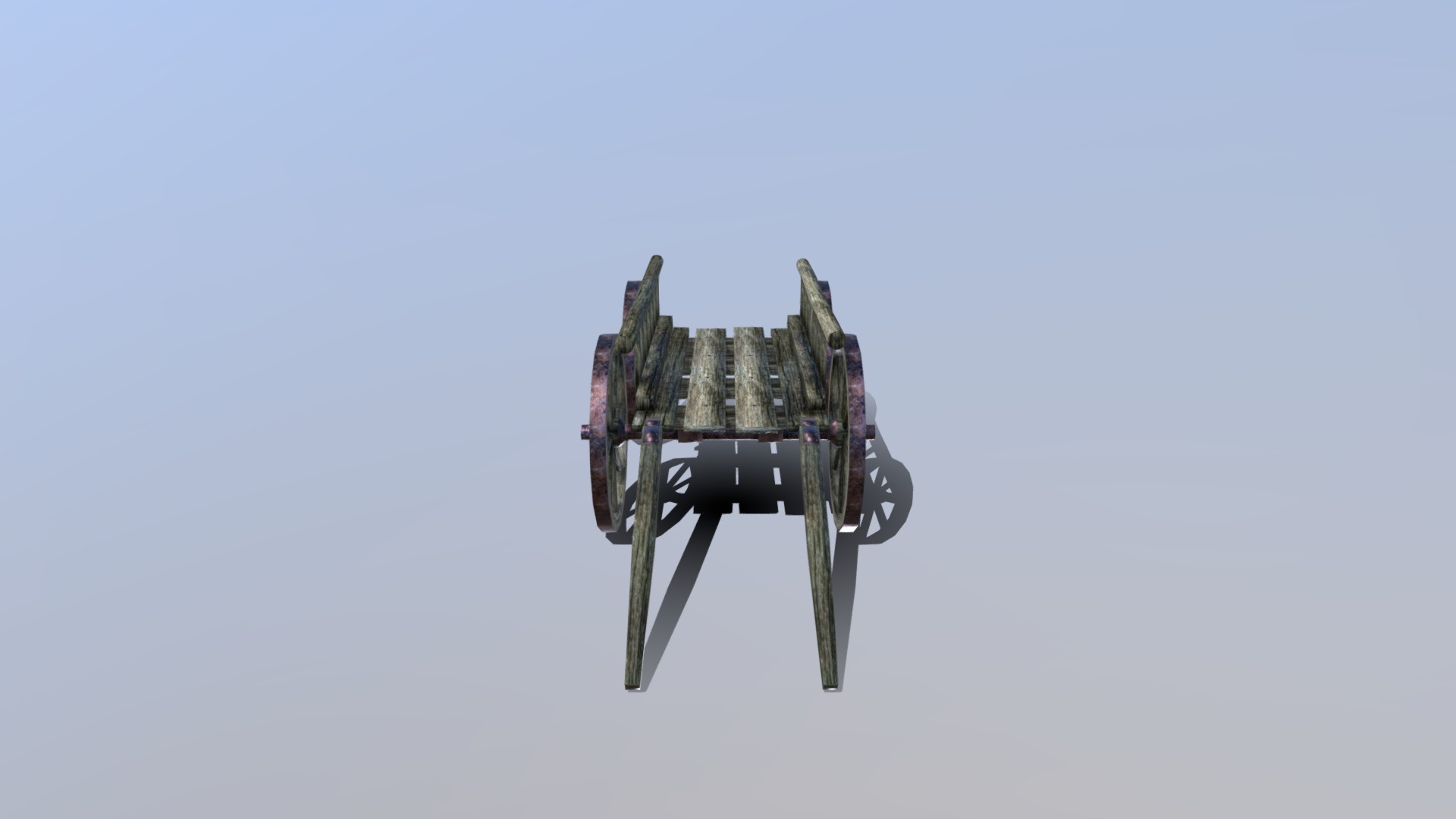 3D model Medieval Cart - This is a 3D model of the Medieval Cart. The 3D model is about a drone flying in the sky.