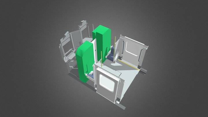 CAB300 Op. 2 Dual Smaller Cupboards 3D Model