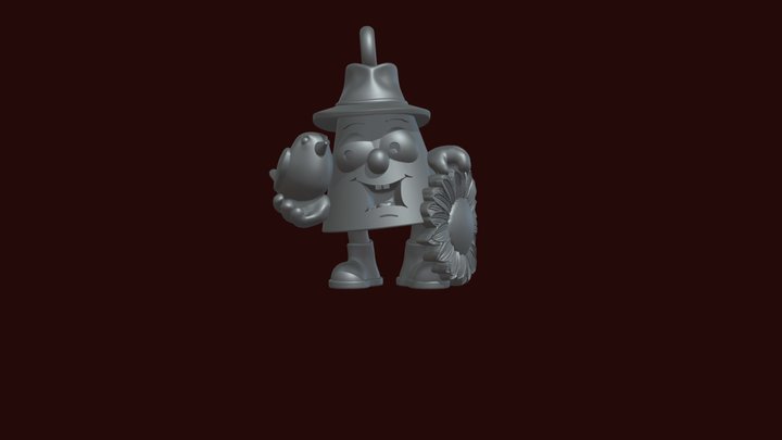 Huss_Karzl_mit_blume 3D Model