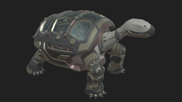 Graduate work | Draft | XYZ | Mecha Turtle 3D Model