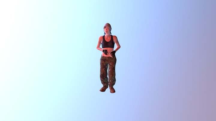 delia boxing Warming Up 3D Model
