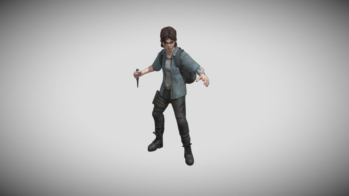 Ellie Telltale Style 3D Model