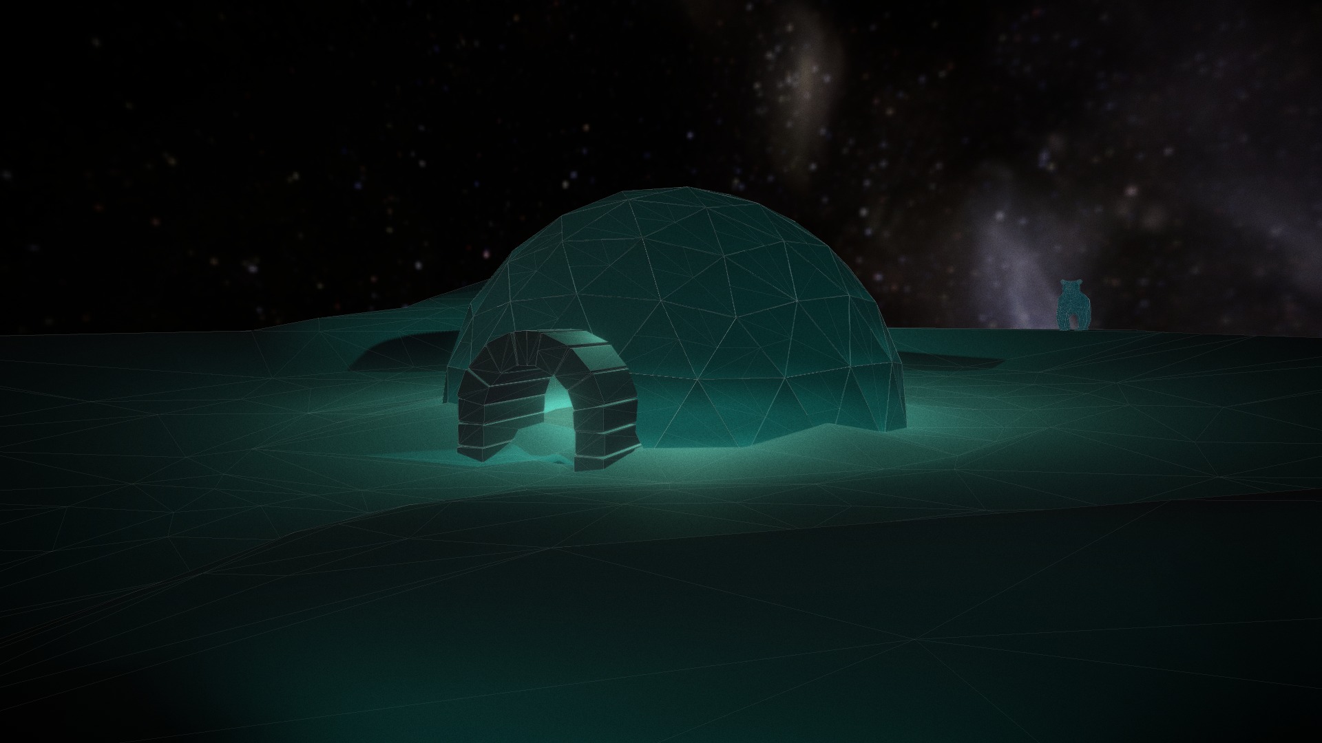 3D model Igloo - This is a 3D model of the Igloo. The 3D model is about a car driving on a road.