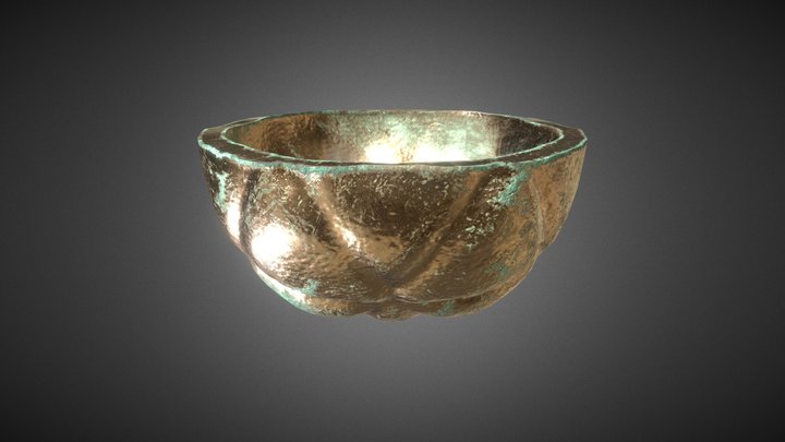 Rusted Bronze Ancient Bowl 3D Model