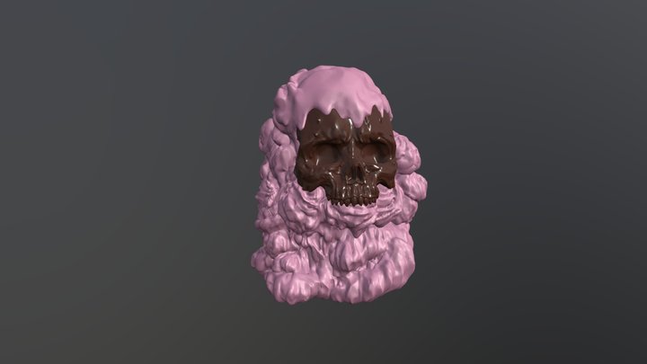 Ice Cream Skull_without uv map 3D Model