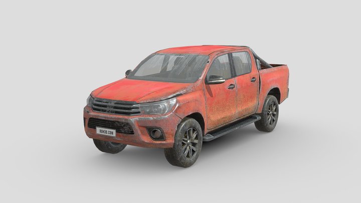 Dirty Car - Toyota Hilux Double Cab 2014 3D Model