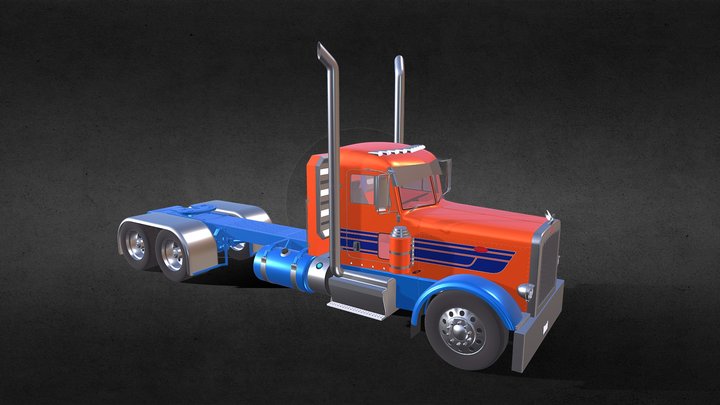 Peterbilt 388 daycab 3D Model