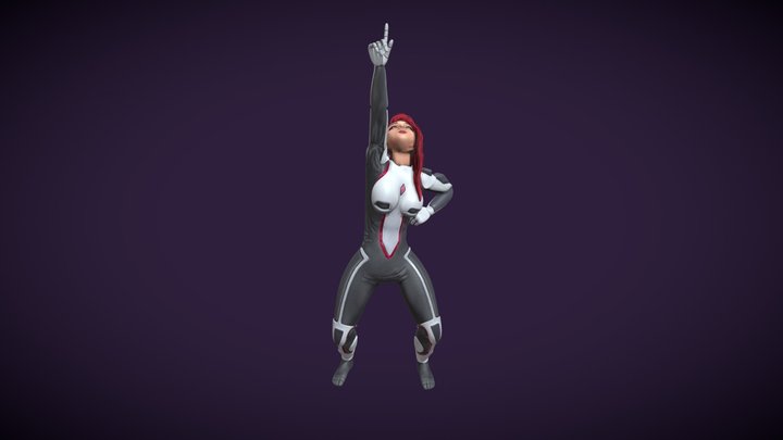 B2C1_Cacciato_Sandra_CharaAdvArt_StylizedPose 3D Model
