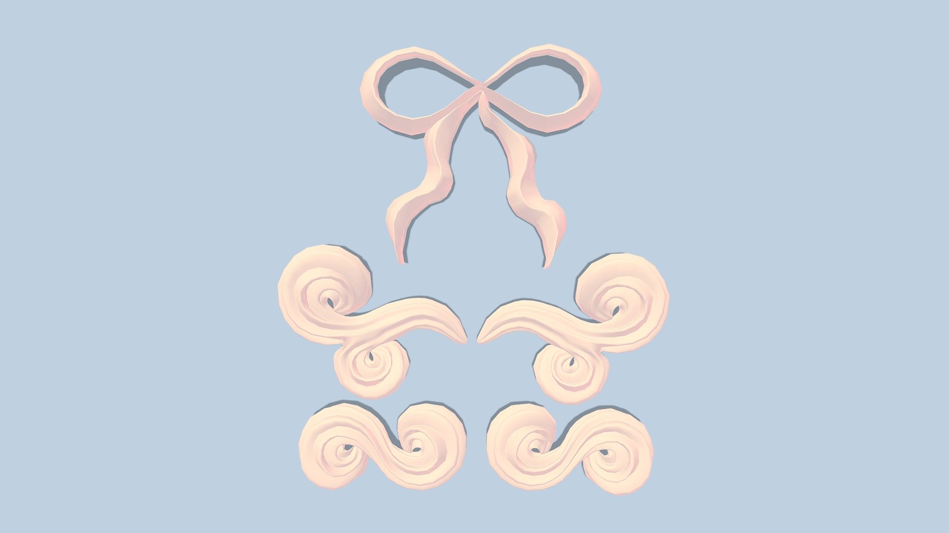 Cream Set 2 - Cream Ribbon - Buy Royalty Free 3D model by IceCream Gan ...