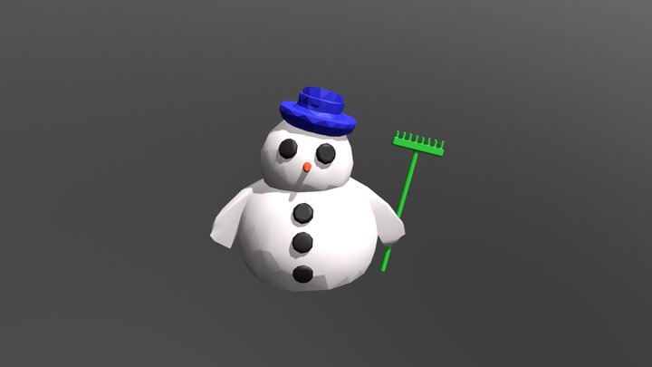 Bonhomme-neige 3D Model