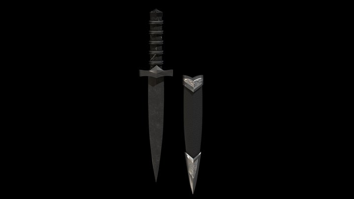 Dark Assassin Dagger 3D Model