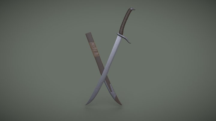 Elven Adventurer's sword 3D Model