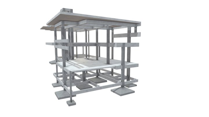 Projeto Estrutural Residencial 12 3D Model