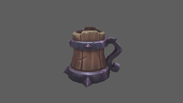 Handpainted mug 3D Model