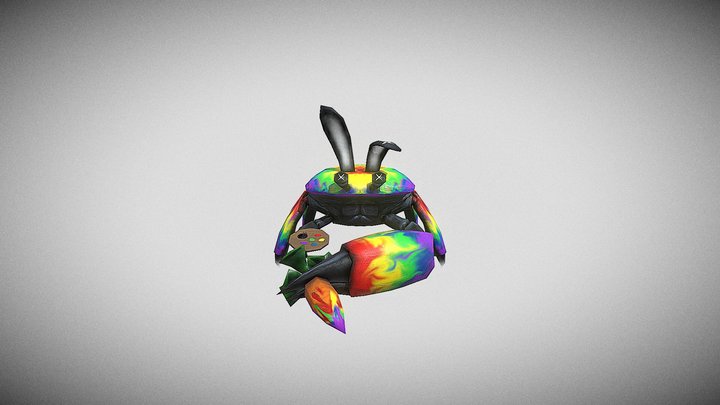 Worldskills game art 2022 - rainbow crab 3D Model