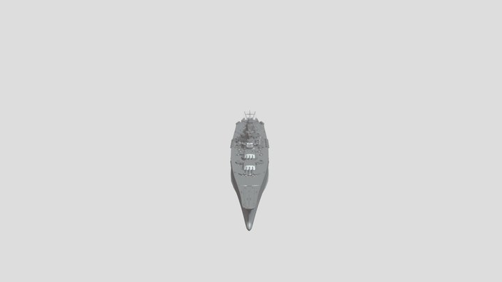 Yamato battleship 3D Model