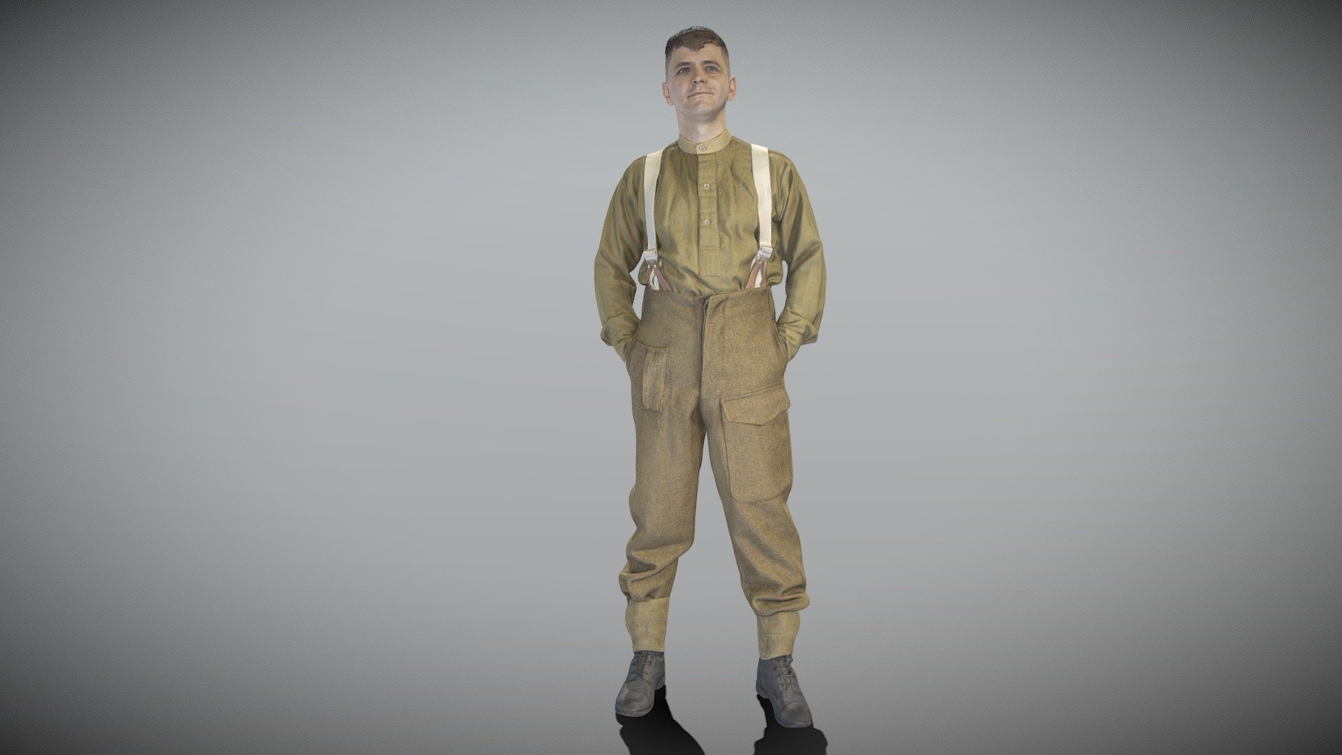 British infantryman character from WW2 266