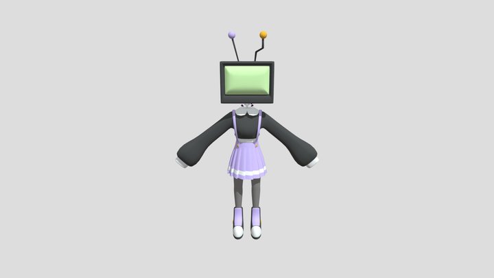 TV Girl 3D Model