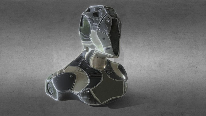 Mech Robot Sci-Fi Armor Bust 3D Model