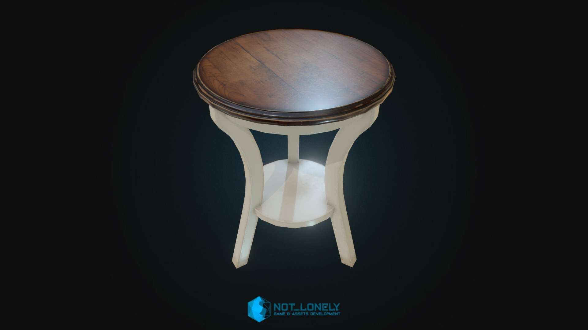 3D model Round Stand - This is a 3D model of the Round Stand. The 3D model is about a white and brown trophy.