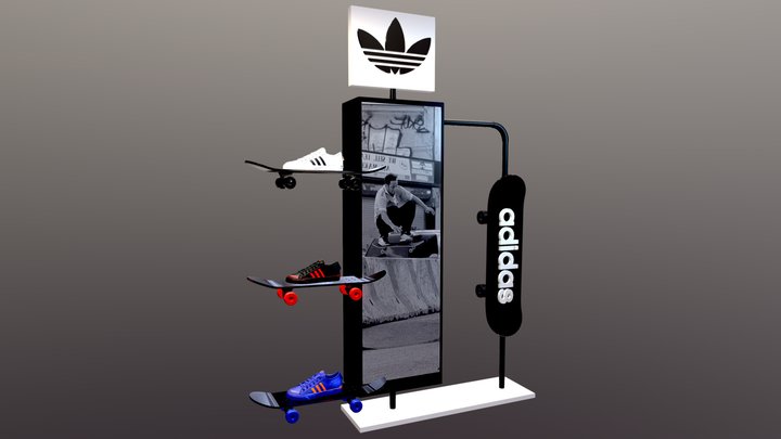 POS Adidas - Visual Merchandising skateboard