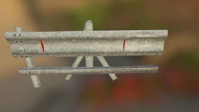 The main road barrier 3D Model