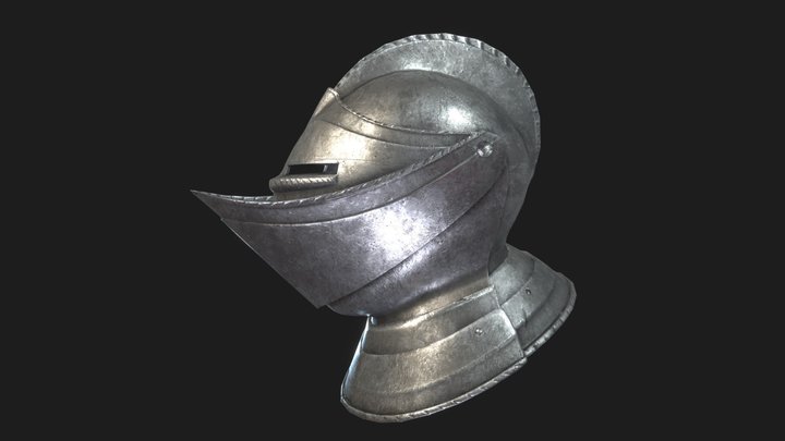 medieval helmet 06 3D Model