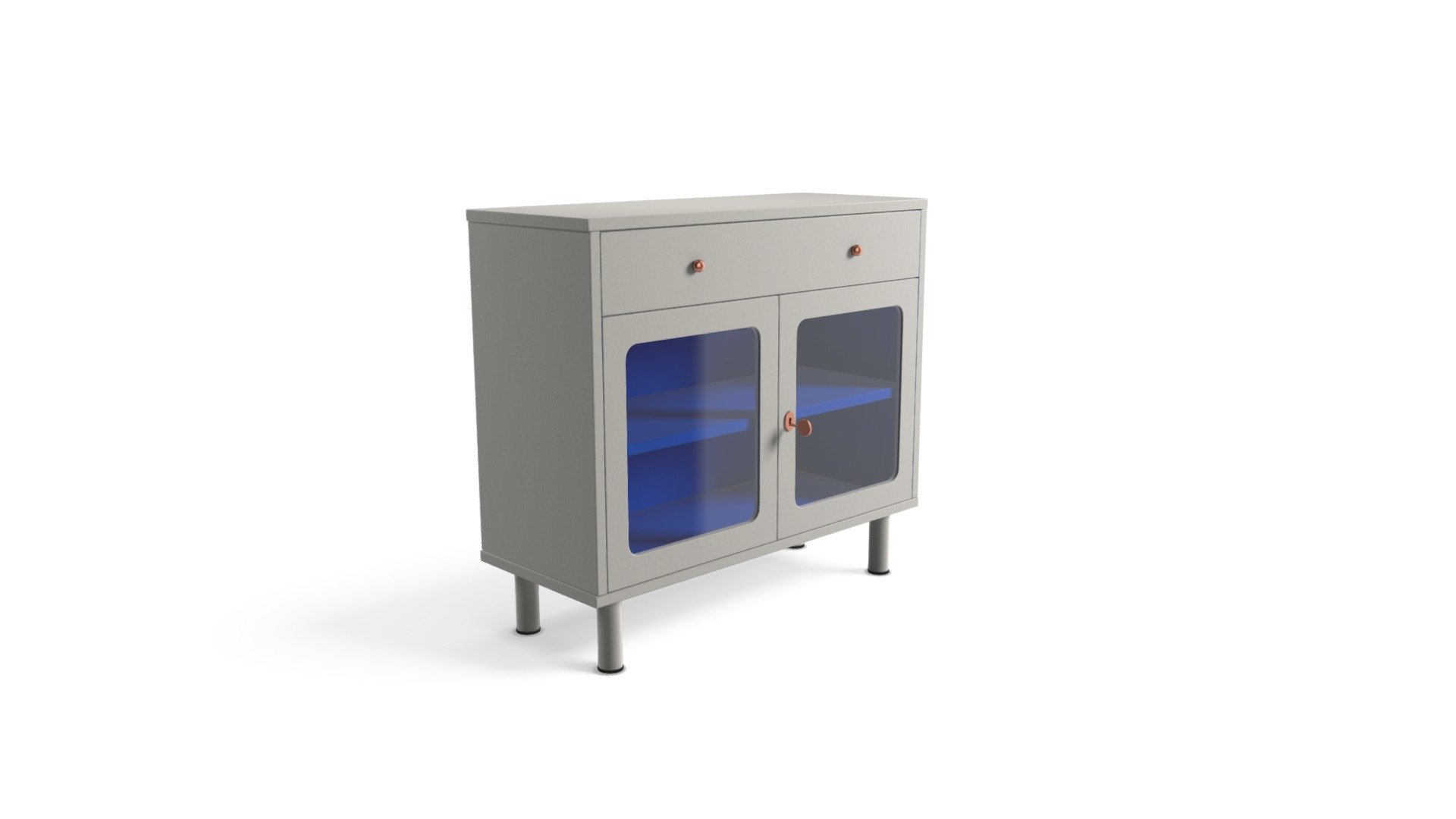 Quin Compact Cabinet, Grey