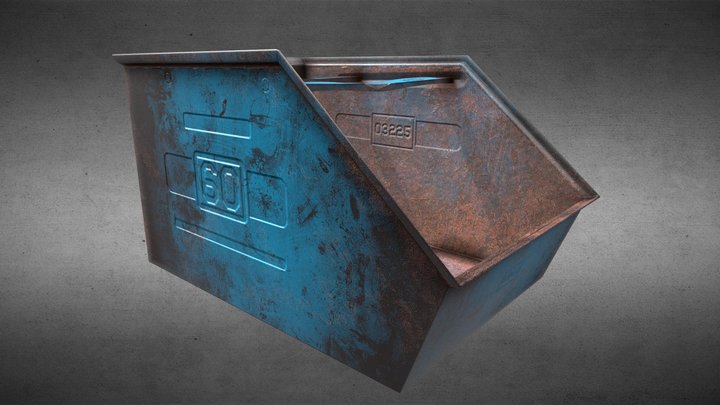 Metal Box - Low poly 3D Model