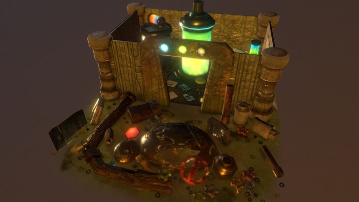 Environment Project - Wreckage Site and Lab 3D Model