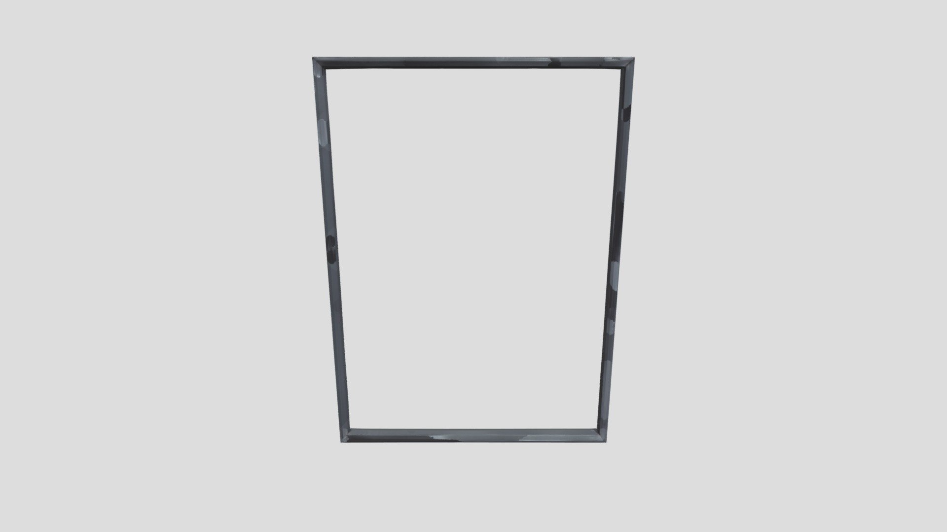 Empty rectangular picture frame on white wall - 3D model by ssarasimi ...