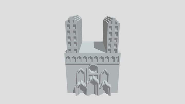 Gotisk kyrka 3D Model