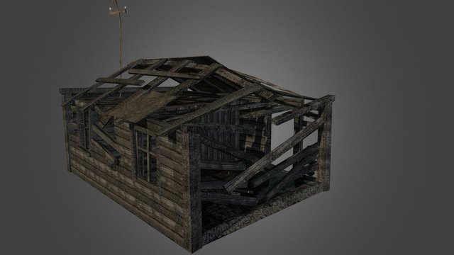 Burnt House 3D Model