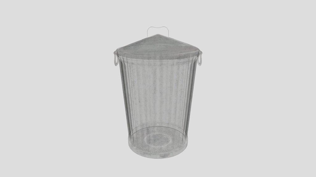 1920s Cone Lid Garbage Can Green