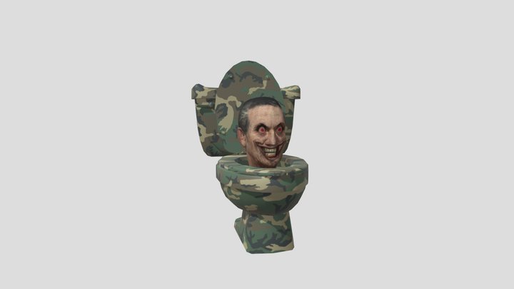 Military skibidi toilet 3D Model