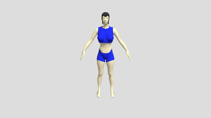 Female Gymnast 3D Model