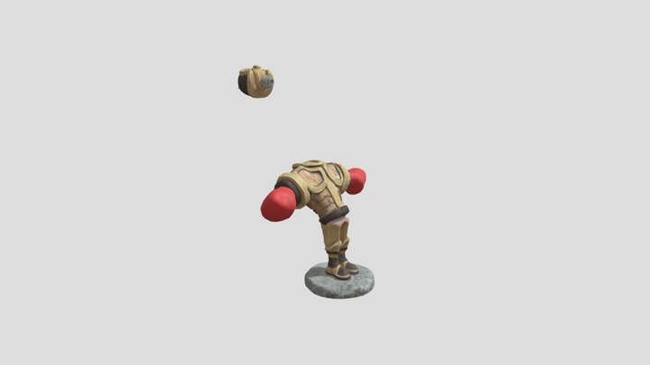 Animation Trainingsdummy death 3D Model