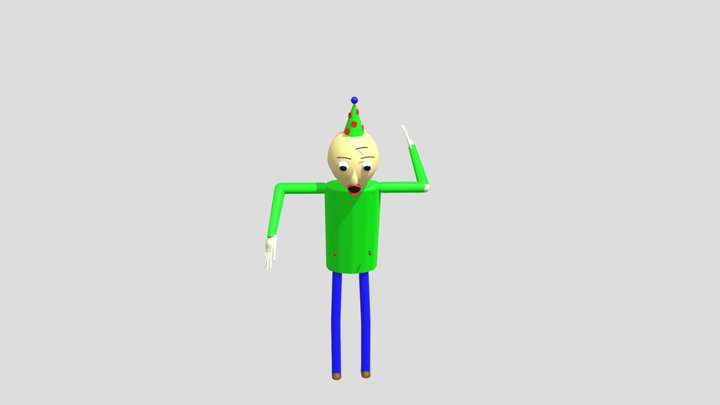 baldi doing the famous gyroid pixel gif