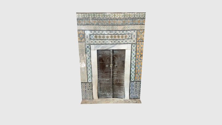 Wooden Door with Tilework – Mausoleum of Sidi S… 3D Model