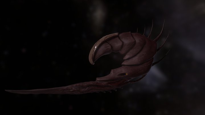 Organic Alien Ship 3D Model