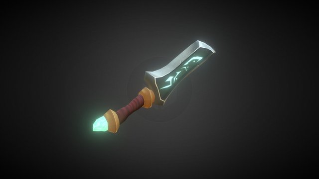 Runic Dagger 3D Model