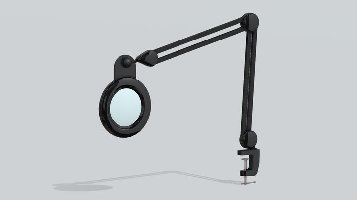 G-Clamp Work Bench Lamp 3D Model