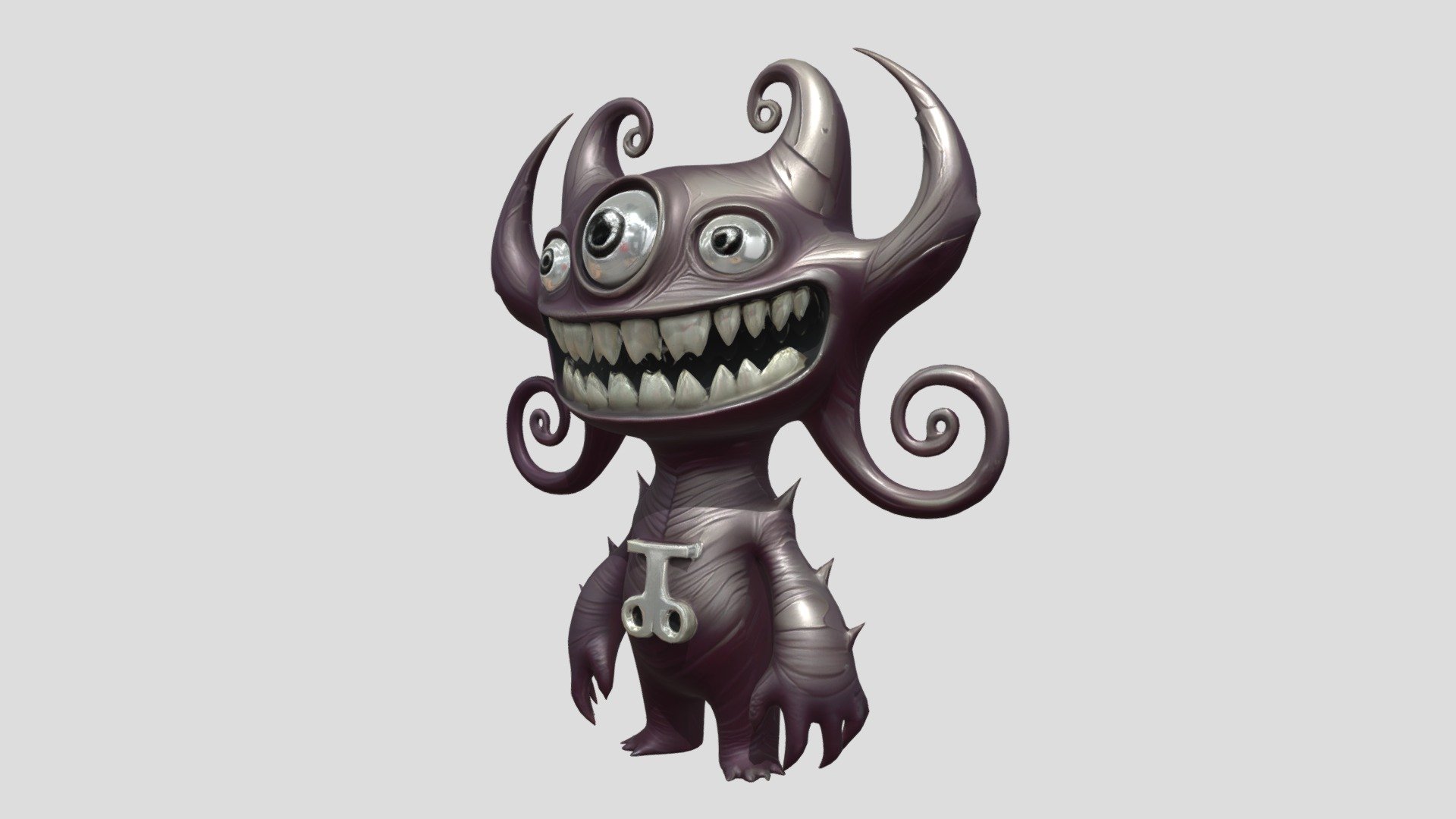 cartoonish monster with big eyes - Download Free 3D model by Shivam ...