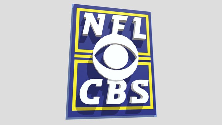 NFL On CBS Logo 1998-2005 3D Model