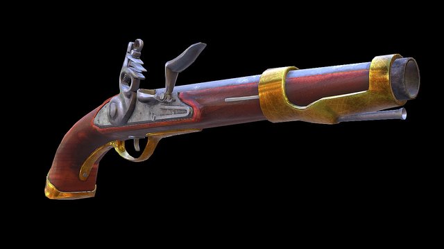 Gun_artTest_arquebuse 3D Model