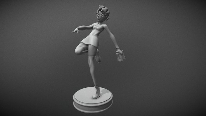 Girl Figurine 3D Model