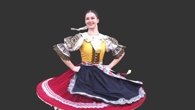 Folk girl (Orešany, Slovakia) 3D Model