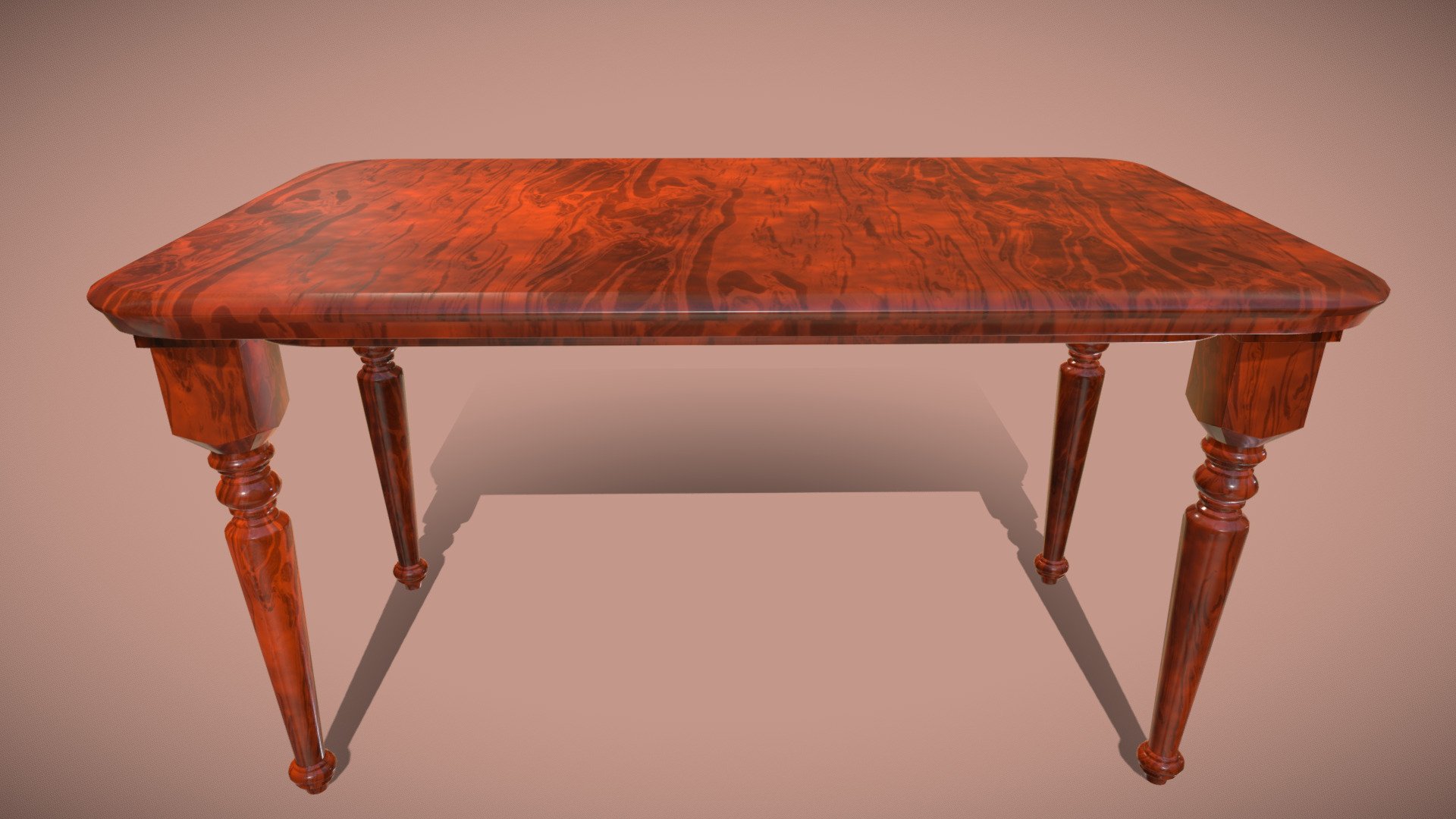 Mahogany Table 3D model by Glimmer (Glimmerstone) [55e48f2] Sketchfab