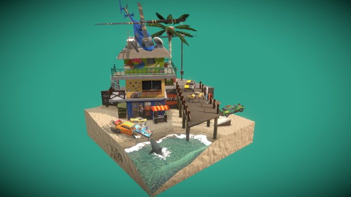 DAE Diorama - By the ocean 3D Model